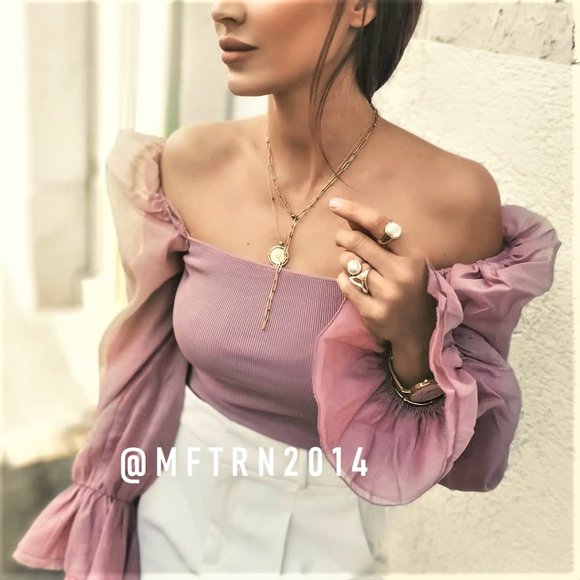 BLOGGER FAVE!!! ZARA Knit Top with Puff Sleeves* - Picture 5 of 16